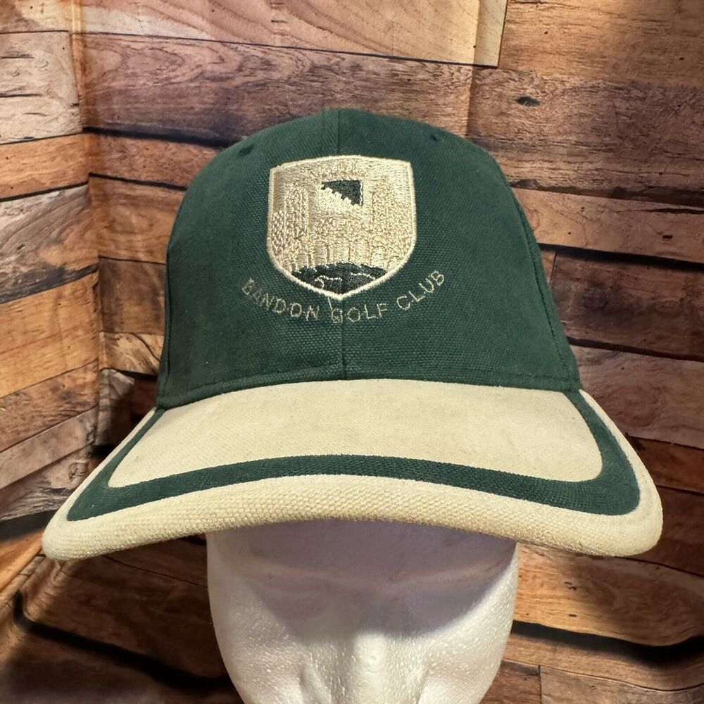 Bandon Golf Club Green Cream Hat Cap Adjustable Strapback Town Talk Golf Resort